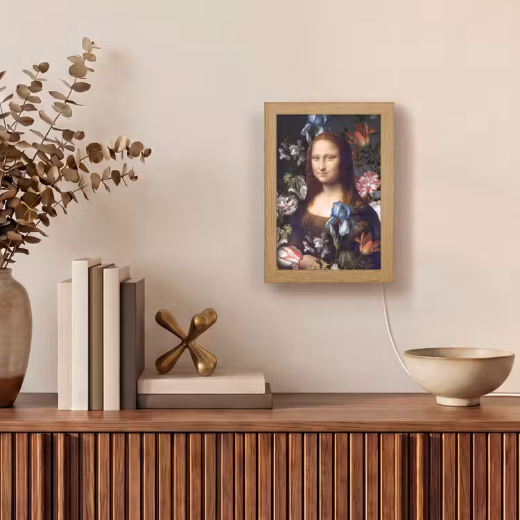 Tafellamp - Mona Lisa - Leonardo da Vinci - Bloemen — 4