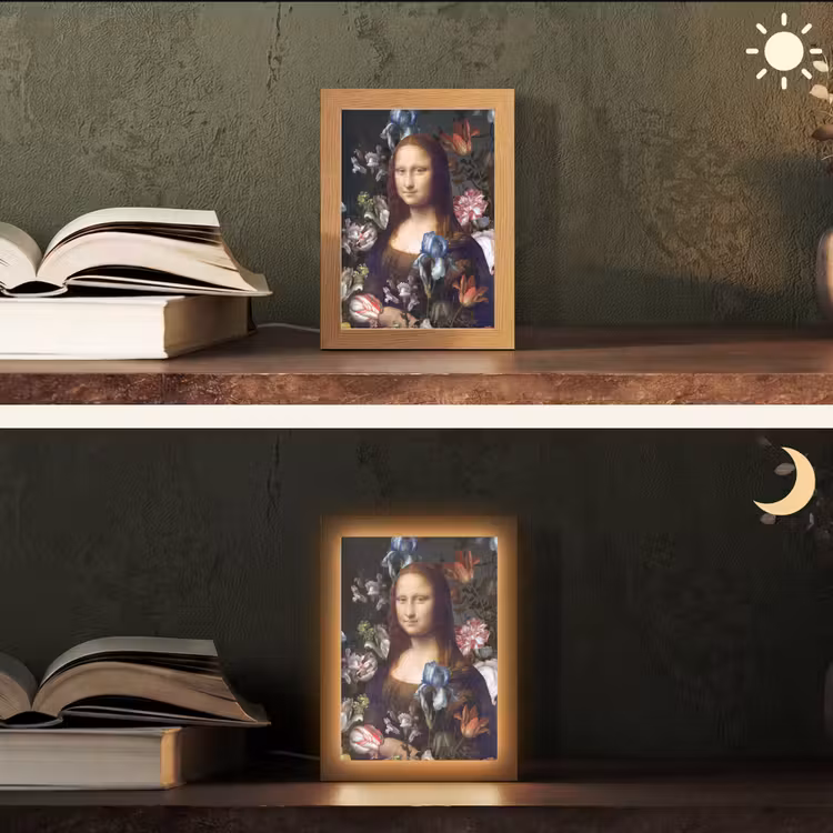 Tafellamp - Mona Lisa - Leonardo da Vinci - Bloemen — 5