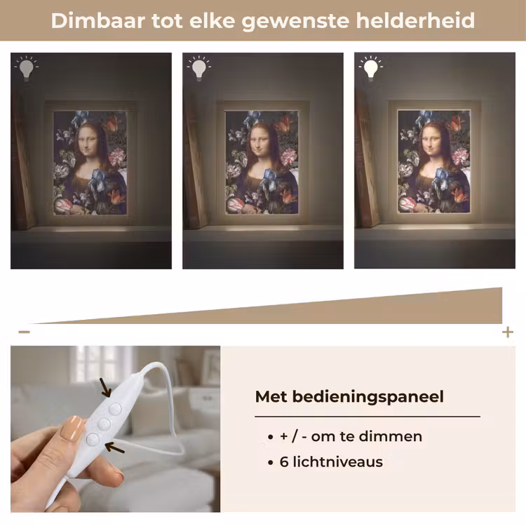 Tafellamp - Mona Lisa - Leonardo da Vinci - Bloemen — 8
