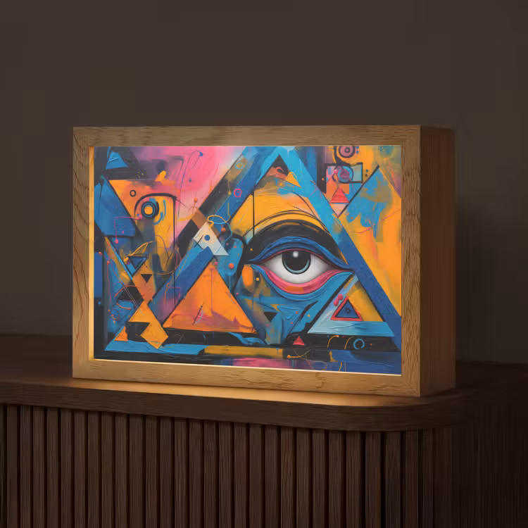 Tafellamp - Graffiti - Kleuren - Oog - Kunst — 1