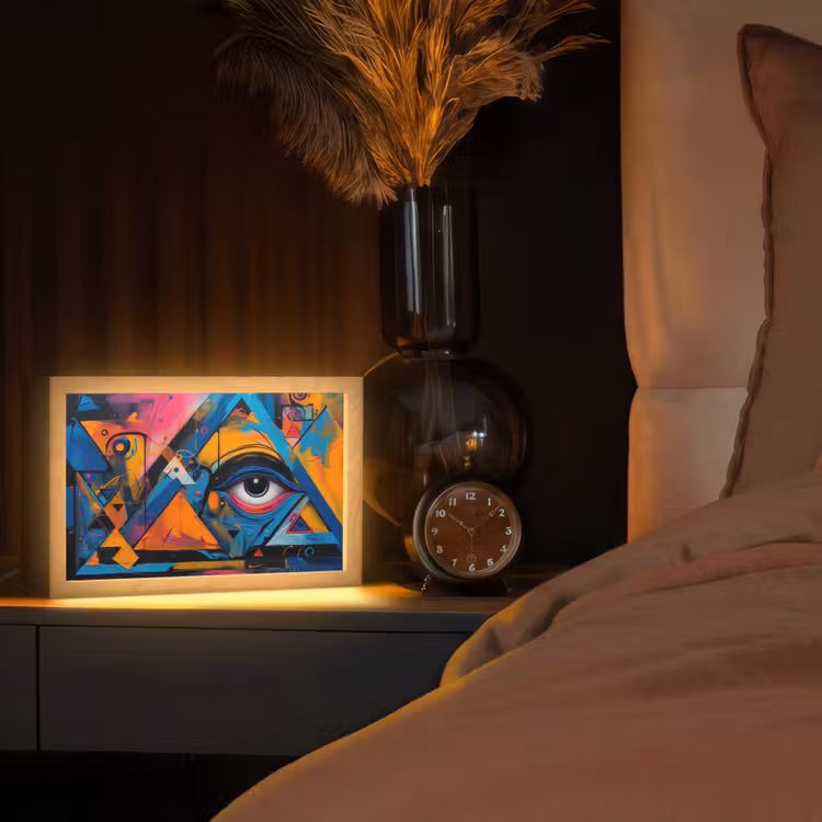 Tafellamp - Graffiti - Kleuren - Oog - Kunst — 2