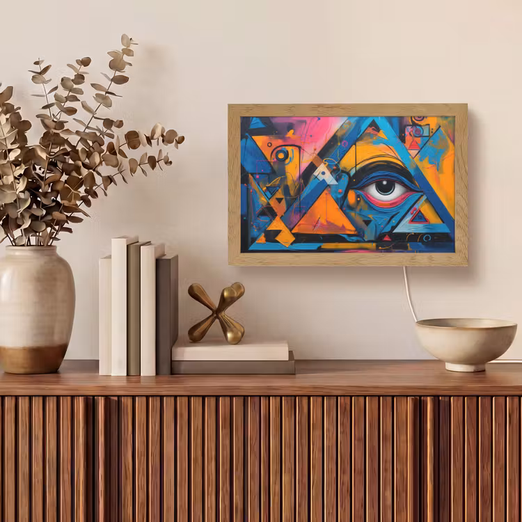 Tafellamp - Graffiti - Kleuren - Oog - Kunst — 3
