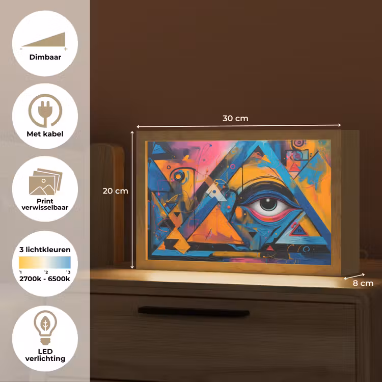 Tafellamp - Graffiti - Kleuren - Oog - Kunst — 7