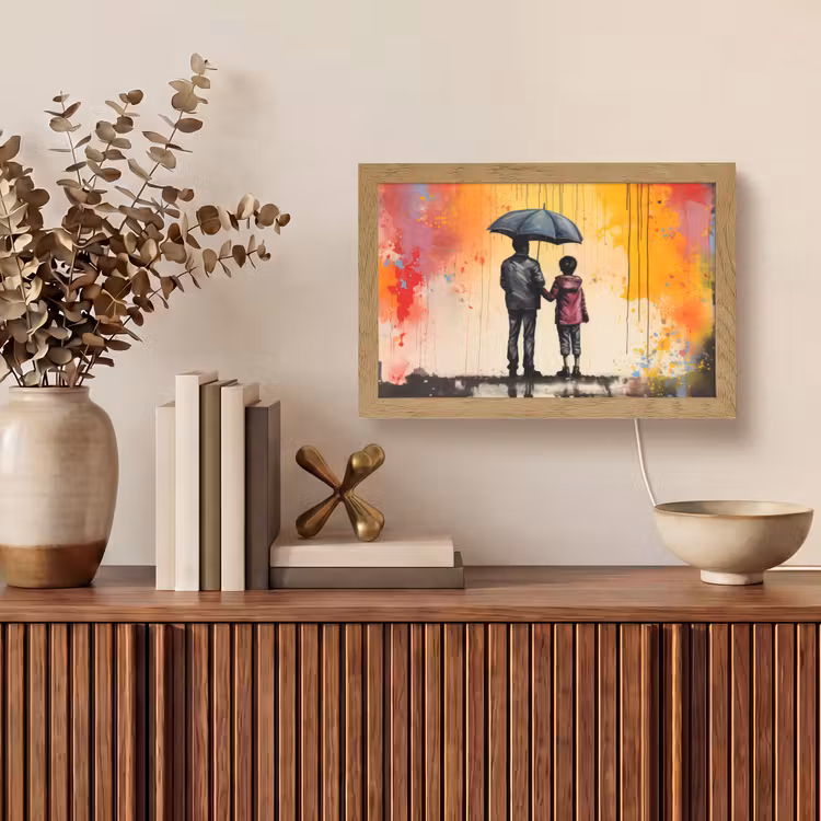Tafellamp - Graffiti - Paraplu - Mensen - Kleuren - Kunst — 3