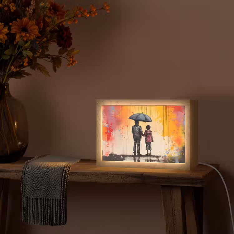 Tafellamp - Graffiti - Paraplu - Mensen - Kleuren - Kunst — 4