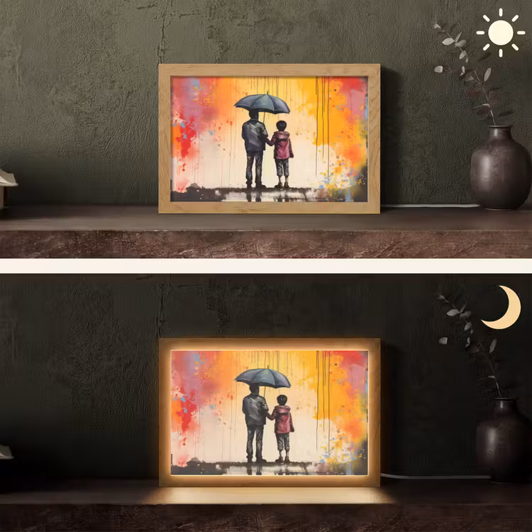 Tafellamp - Graffiti - Paraplu - Mensen - Kleuren - Kunst — 5