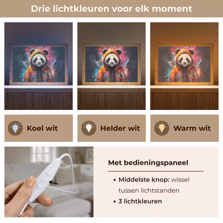 Tafellamp - Panda - Jas - Graffiti - Oranje — 6