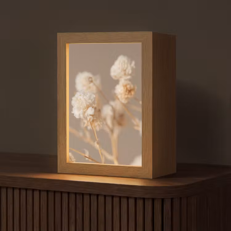 Tafellamp - Bloemen - Wit - Natuur - Pastel — 1