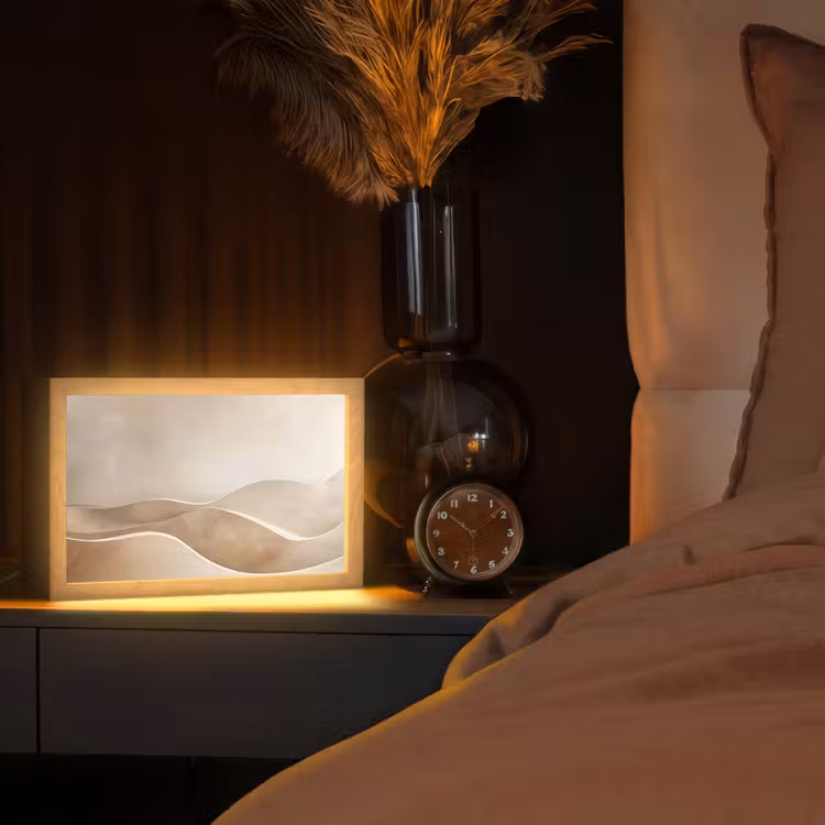 Tafellamp - Beige - Natuur - Abstract - Modern — 2