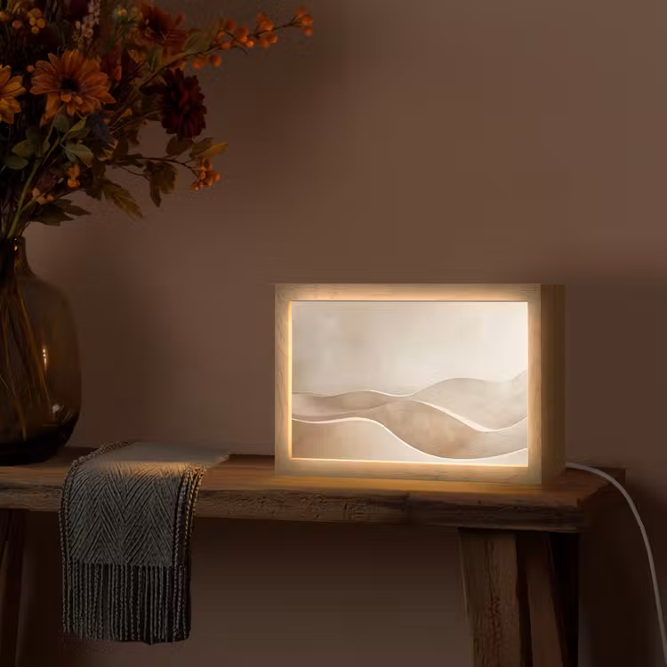 Tafellamp - Beige - Natuur - Abstract - Modern — 4