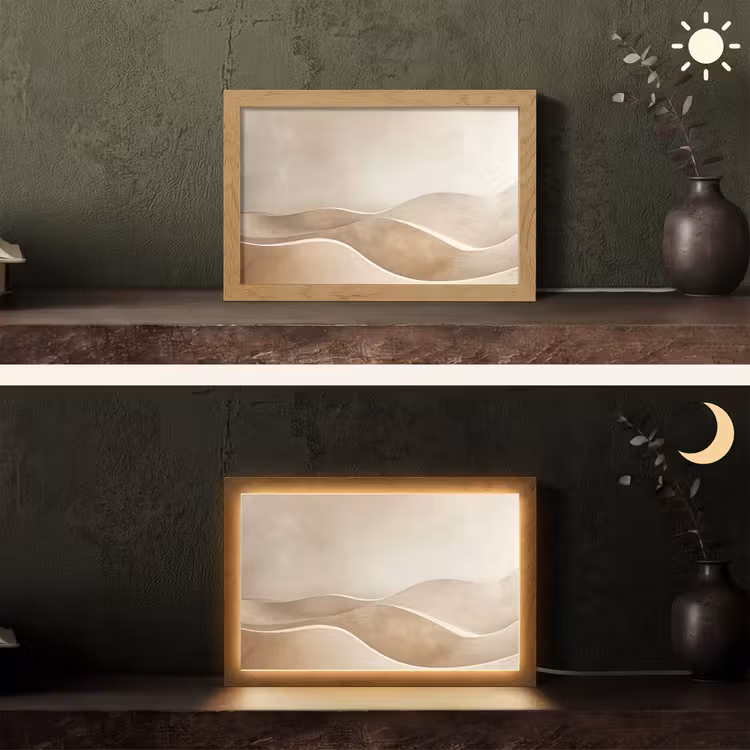 Tafellamp - Beige - Natuur - Abstract - Modern — 5