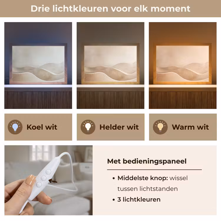 Tafellamp - Beige - Natuur - Abstract - Modern — 6