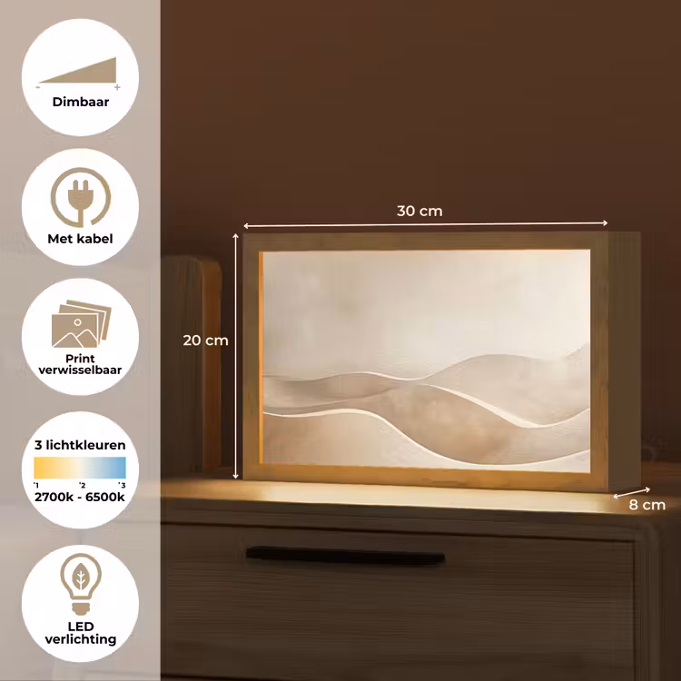 Tafellamp - Beige - Natuur - Abstract - Modern — 7