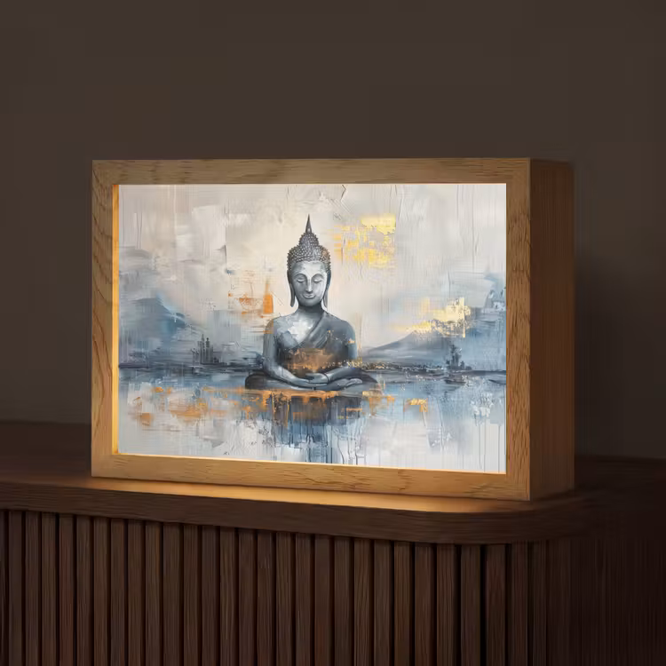 Tafellamp - Buddha - Goud - Abstract - Modern — 1