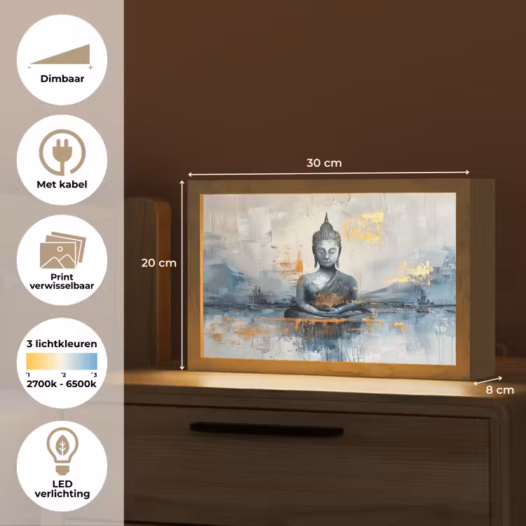 Tafellamp - Buddha - Goud - Abstract - Modern — 7