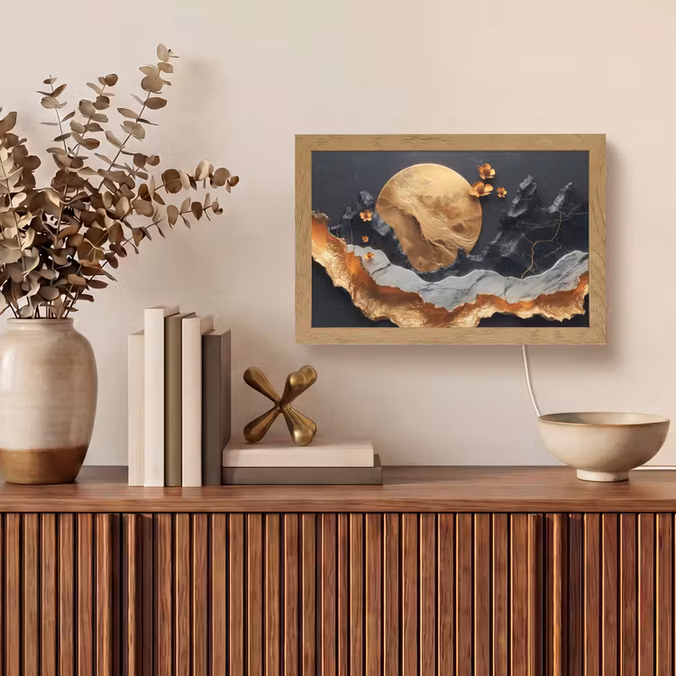 Tafellamp - Kunst - Goud - Modern - Abstract — 3