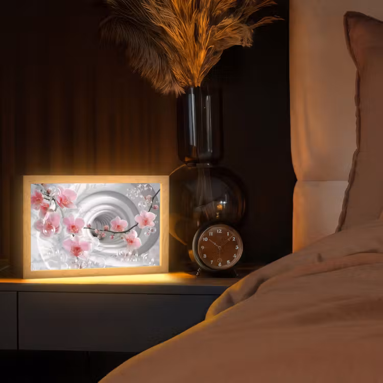 Tafellamp - Bloemen - Tunnel - Abstact - 3D effect — 2