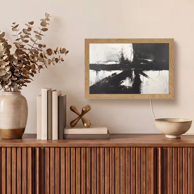 Tafellamp - Modern - Zwart wit - Abstract - Kunst — 3