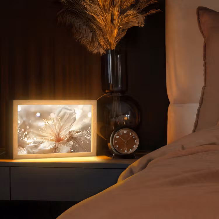 Tafellamp - Bloem - Wit - Glitter - Goud - Modern — 2