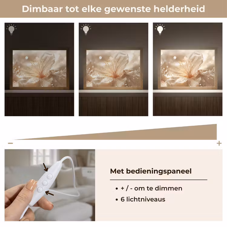 Tafellamp - Bloem - Wit - Glitter - Goud - Modern — 8