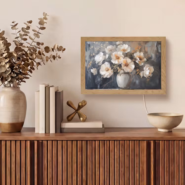 Tafellamp - Bloemen - Wit - Vaas - Modern — 3