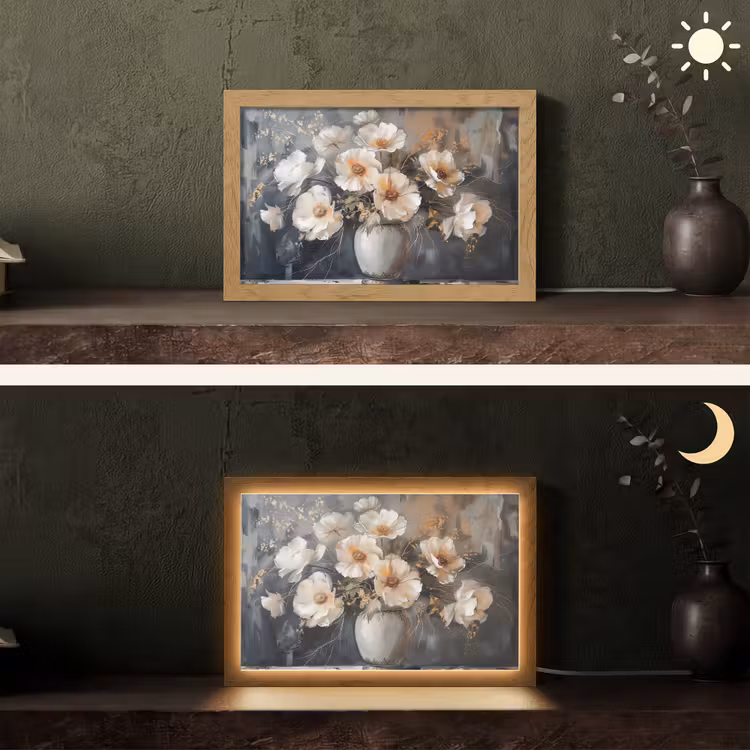 Tafellamp - Bloemen - Wit - Vaas - Modern — 5