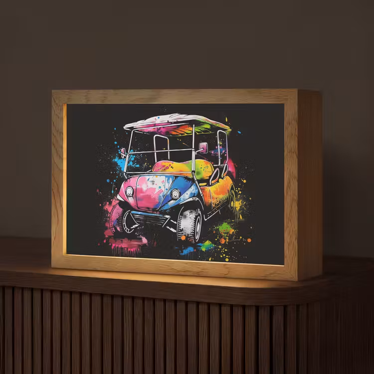 Tafellamp - Graffiti - Sport - Golf - Golfkar — 1