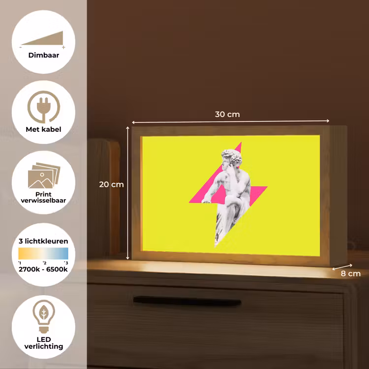 Tafellamp - Beeld - Man - Bliksemschicht - Geel — 7