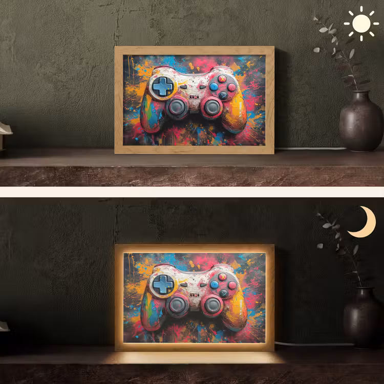 Tafellamp - Graffiti - Gaming - Controller - Verf — 5