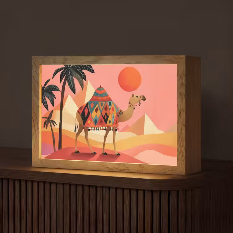 Tafellamp - Kameel - Pyramides - Rode zon — 1