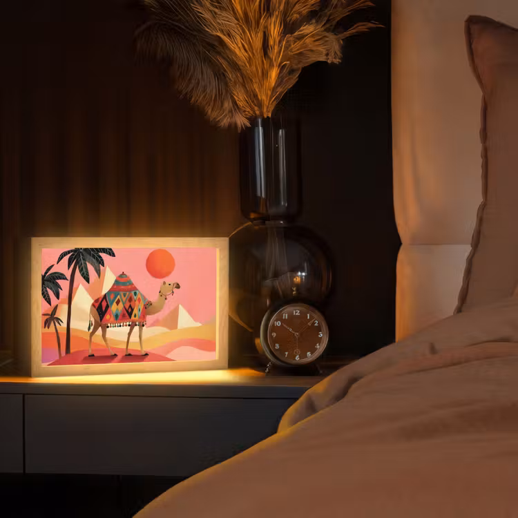 Tafellamp - Kameel - Pyramides - Rode zon — 2
