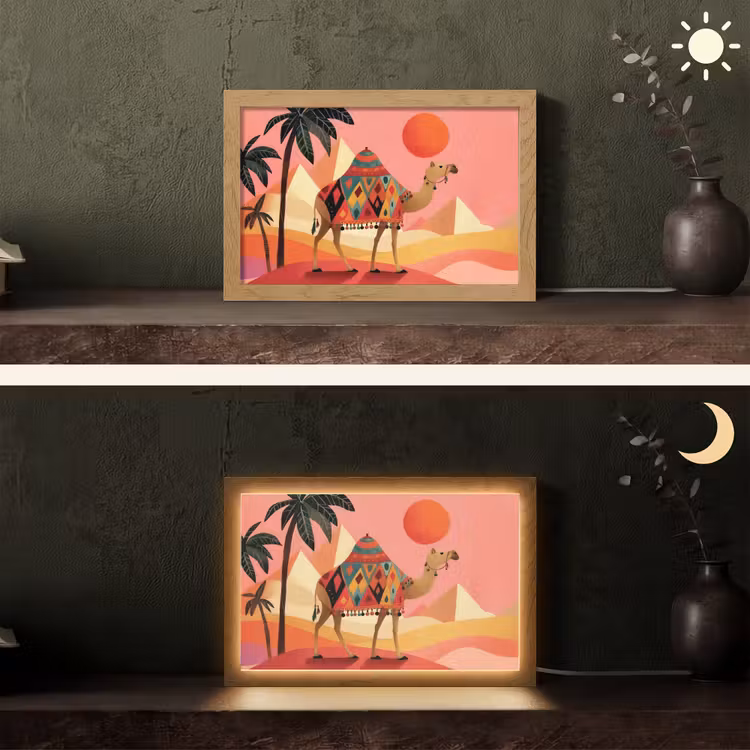 Tafellamp - Kameel - Pyramides - Rode zon — 5