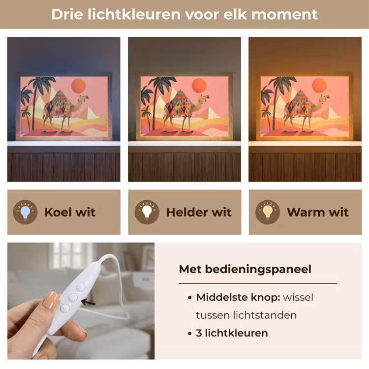 Tafellamp - Kameel - Pyramides - Rode zon — 6