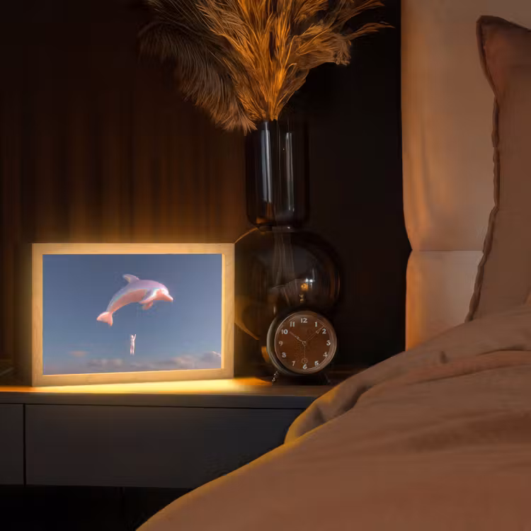 Tafellamp - Dolfijn - Roze - Astronaut — 2