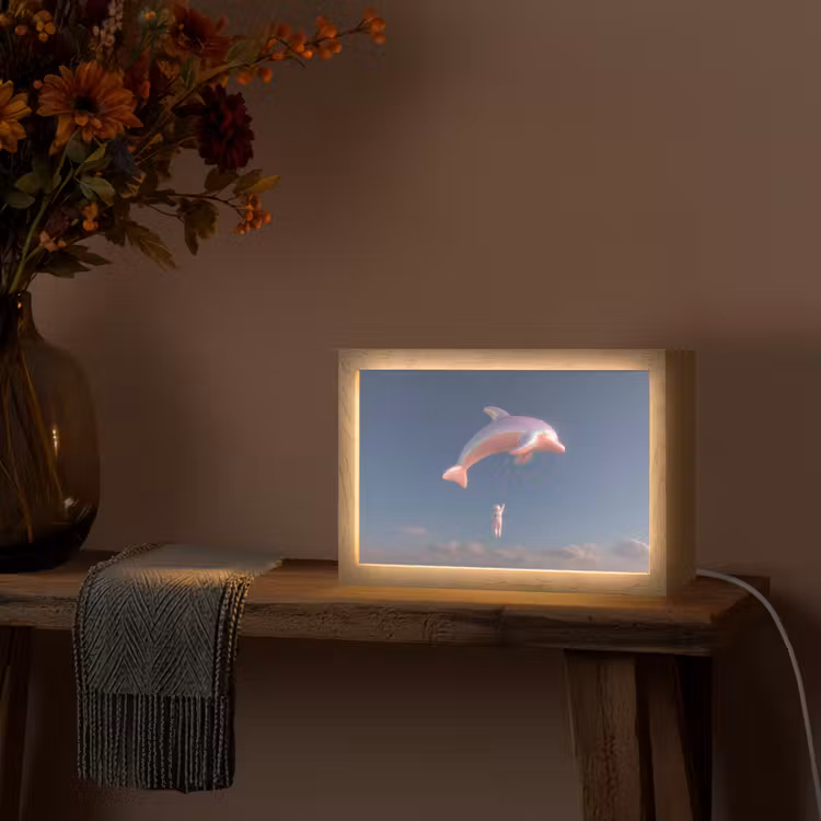Tafellamp - Dolfijn - Roze - Astronaut — 4
