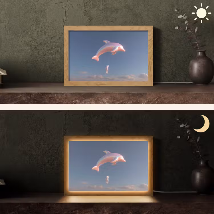 Tafellamp - Dolfijn - Roze - Astronaut — 5