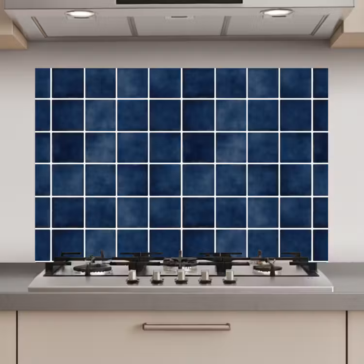 Spatscherm keuken - Tegel - Modern - Blauw — 1