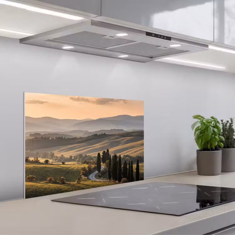Spatscherm keuken - Toscaans - Landschap - Heuvels — 5
