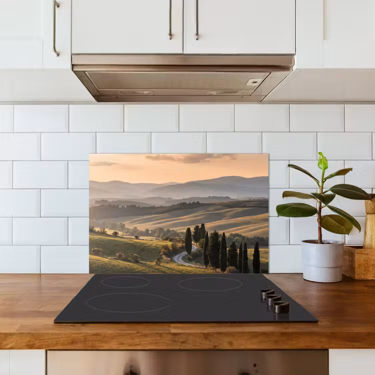 Spatscherm keuken - Toscaans - Landschap - Heuvels — 6