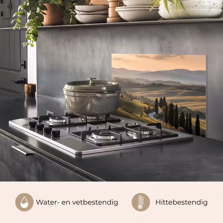 Spatscherm keuken - Toscaans - Landschap - Heuvels — 7