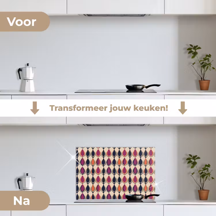 Spatscherm keuken - Vintage - Retro - Kleurrijk — 3