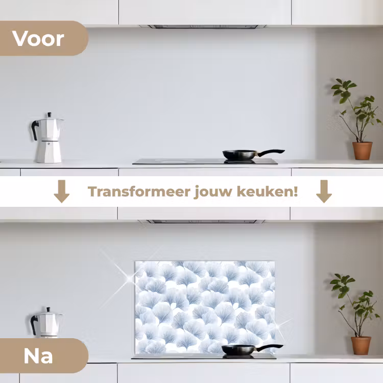 Spatscherm keuken - Waaier - Modern - Blauw — 3