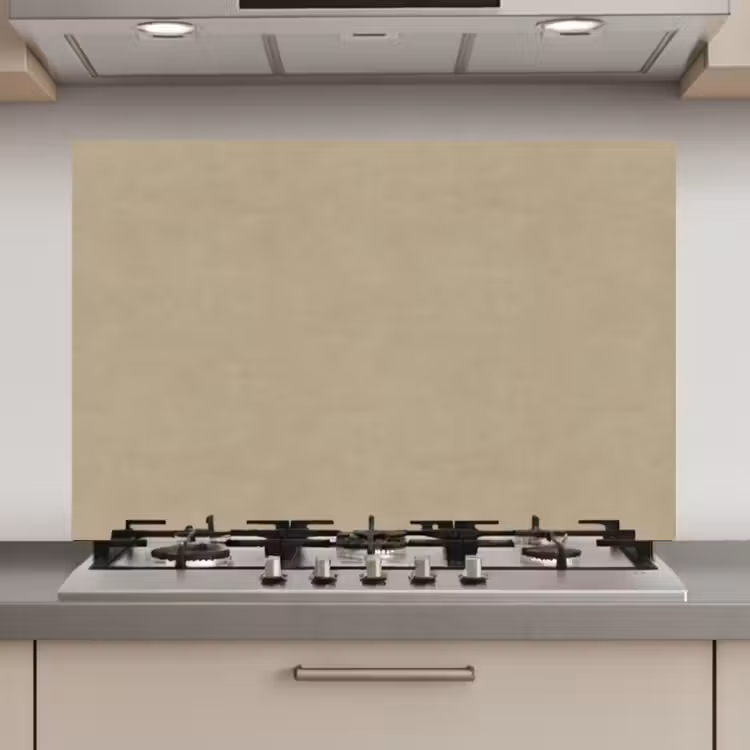 Spatscherm keuken - Zandkleur - Korrelige structuur - Beton — 1