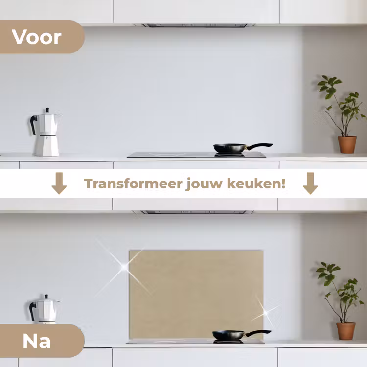 Spatscherm keuken - Zandkleur - Korrelige structuur - Beton — 3