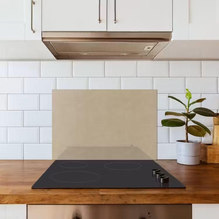 Spatscherm keuken - Zandkleur - Korrelige structuur - Beton — 6