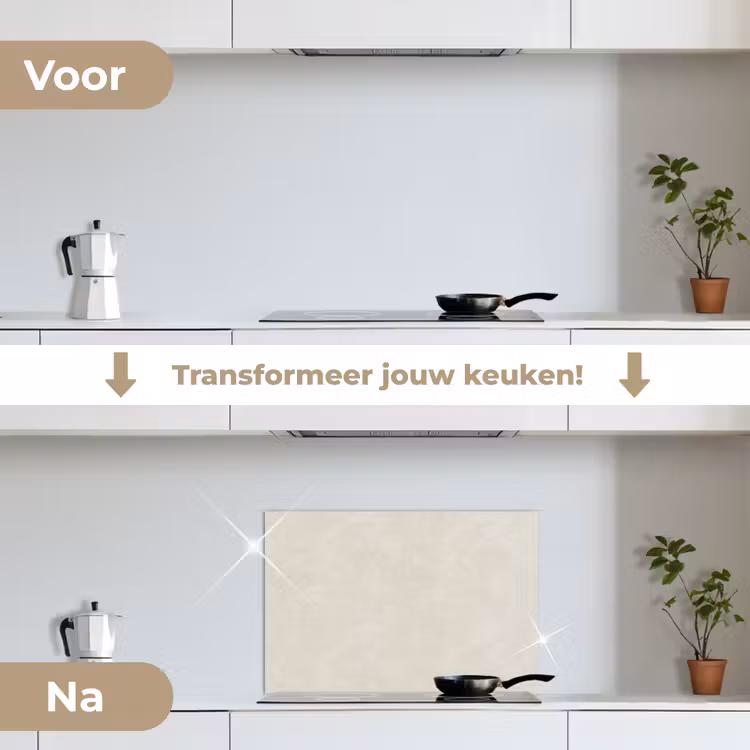 Spatscherm keuken - Zandkleurig - Modern - Egaal — 3