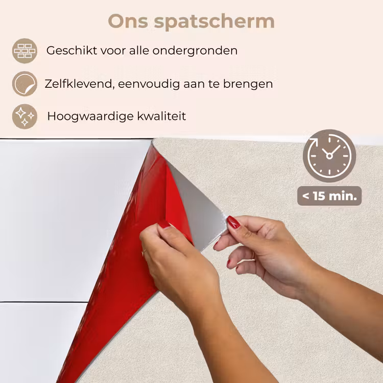 Spatscherm keuken - Zandkleurig - Modern - Egaal — 4