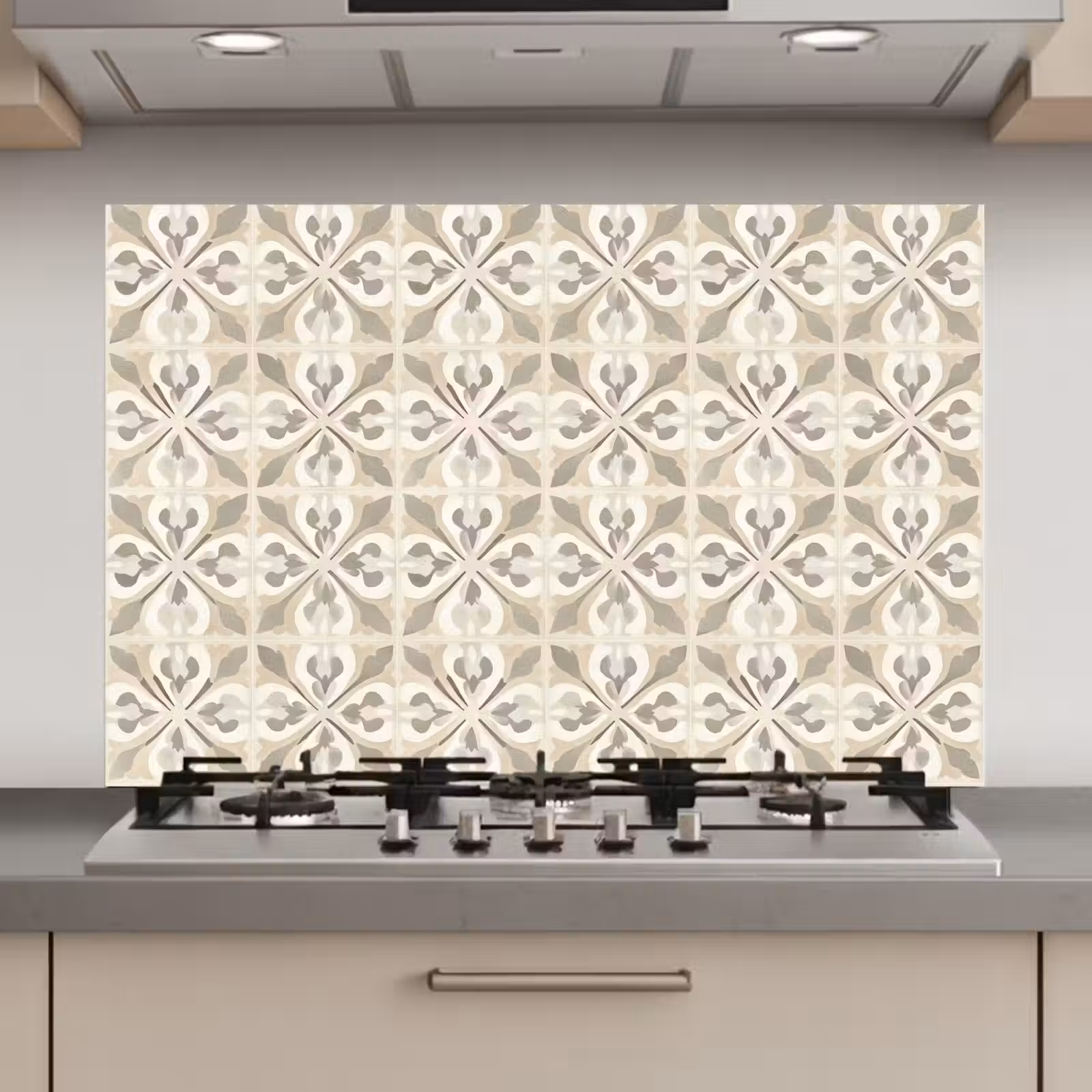 Spatscherm keuken - Tegel - Motief - Beige — 1