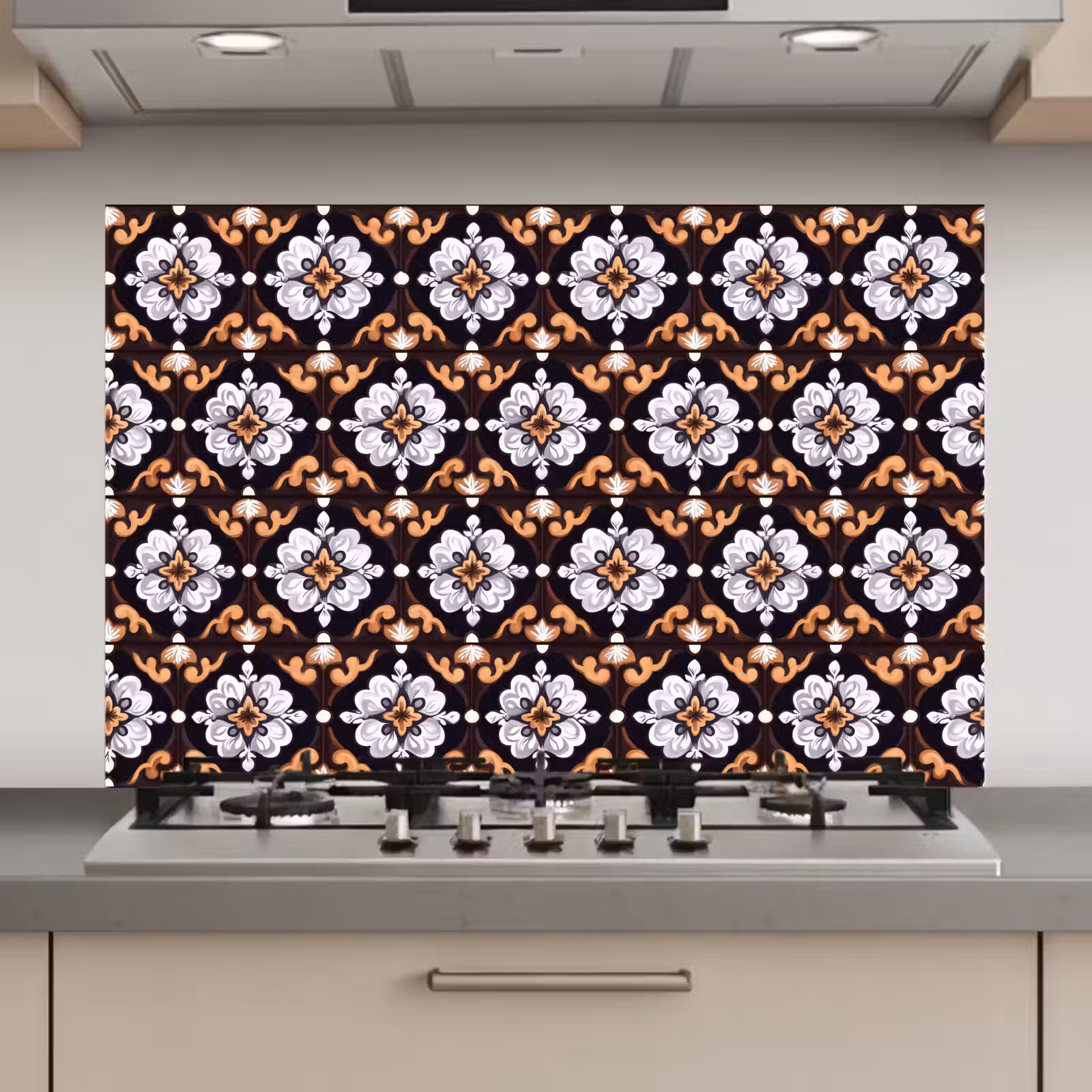 Spatscherm keuken - traditioneel - Element - Kleurrijk — 1