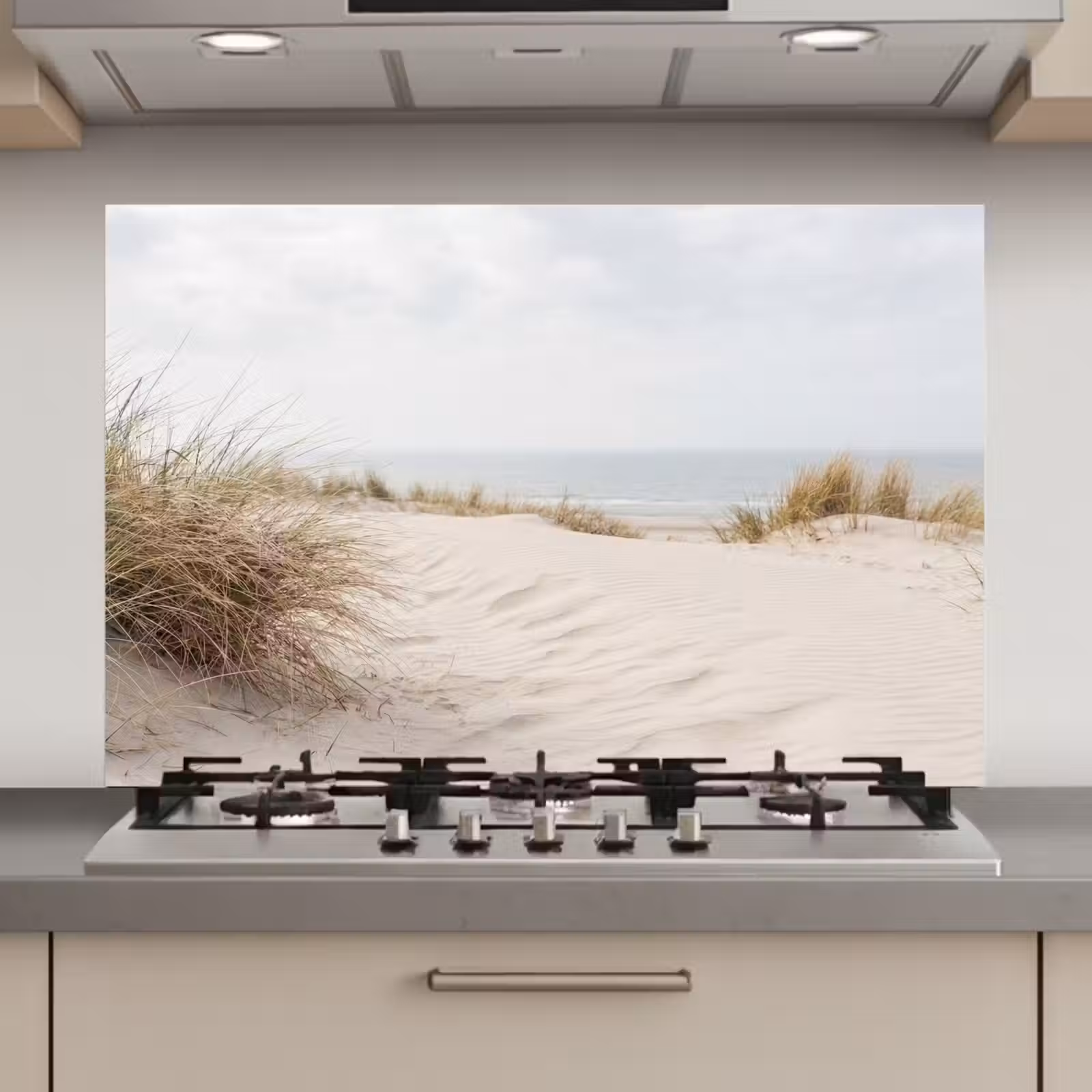 Spatscherm keuken - Wolken - Duinlandschap - Zand — 1